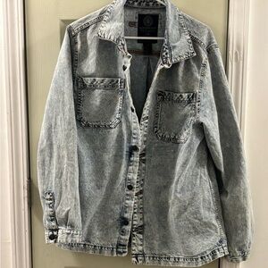 Men’s Buffalo David Bitton Acid Wash Jean Jacket-Size Large
